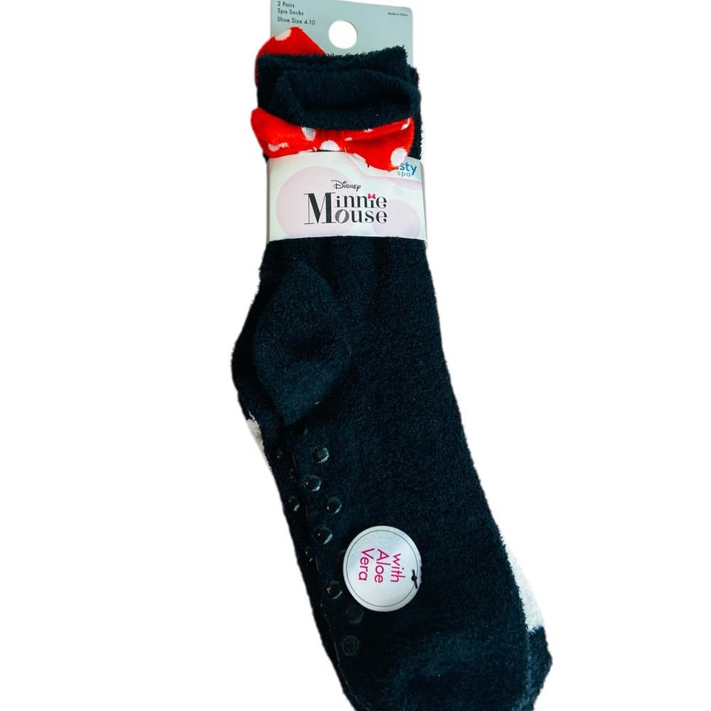 Disney Black Casual Socks with Red and White Accents